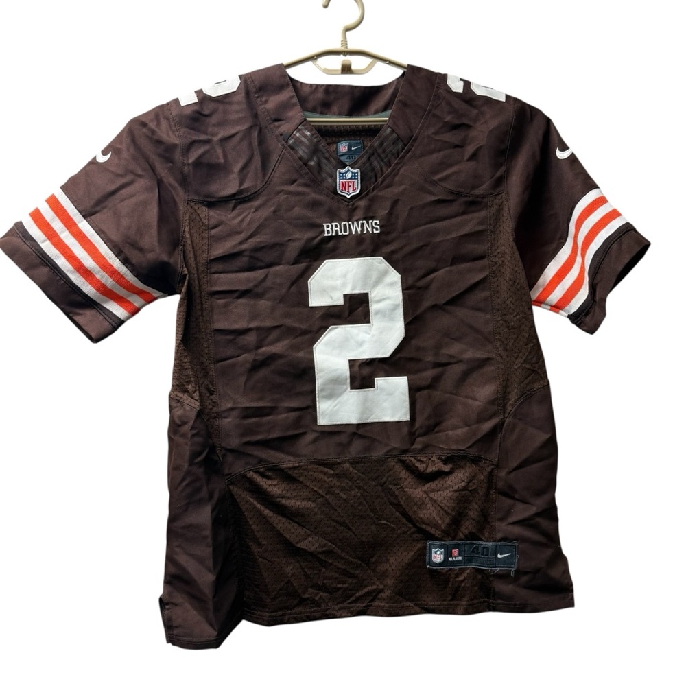 Nike Browns #2 Manziel NFL On Field Jersey Medium Brown - Picture 2 of 13